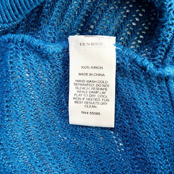 Express Blue Mesh  Top Size Small - Picture 6 of 6